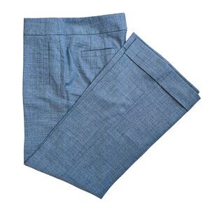 J. Crew Gray Wool Wide Leg Trouser Pants Lined Women's Size 6